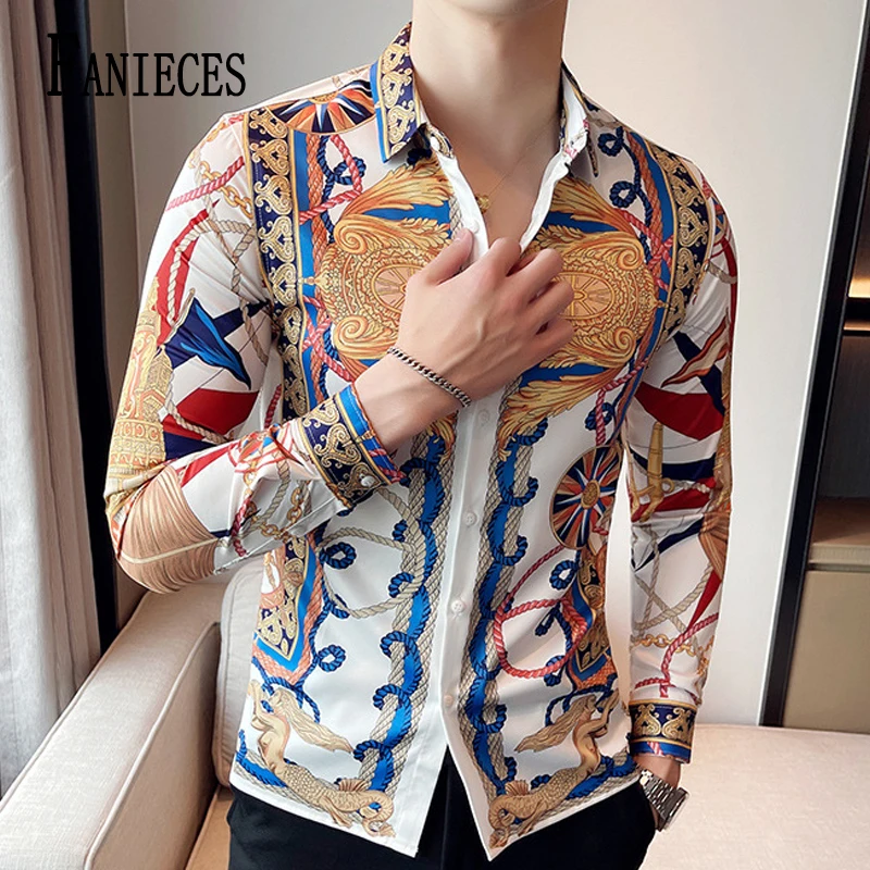 Luxury Vintage Printed Men's Shirt Autumn Long Sleeve Slim Fit Shirts Casual Business Dress Shirt Party Nightclub Shirts 4XL-M
Luxury Vintage Printed Men's Shirt Autumn Long Sleeve Slim Fit Shirts Casual Business Dress Shirt Party Nightclub Shirts 4XL-M