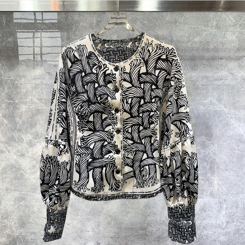 High Quality Spring Hemp Rope Woven Abstract Print Pattern Short Jacket For Women Luxury Streetwear Social Club Outfits Jacket
High Quality Spring Hemp Rope Woven Abstract Print Pattern Short Jacket For Women Luxury Streetwear Social Club Outfits Jacket
