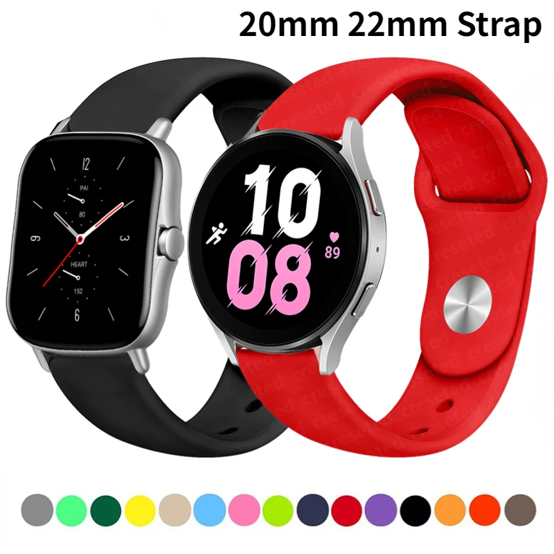 20mm 22mm Silicone Strap For Samsung Galaxy Watch 6/5/4/3/Huawei Watch 4/3/GT4-3-2 Sports Bracelet Belt Amazfit Bip/GTS 4 Correa
20mm 22mm Silicone Strap For Samsung Galaxy Watch 6/5/4/3/Huawei Watch 4/3/GT4-3-2 Sports Bracelet Belt Amazfit Bip/GTS 4 Correa