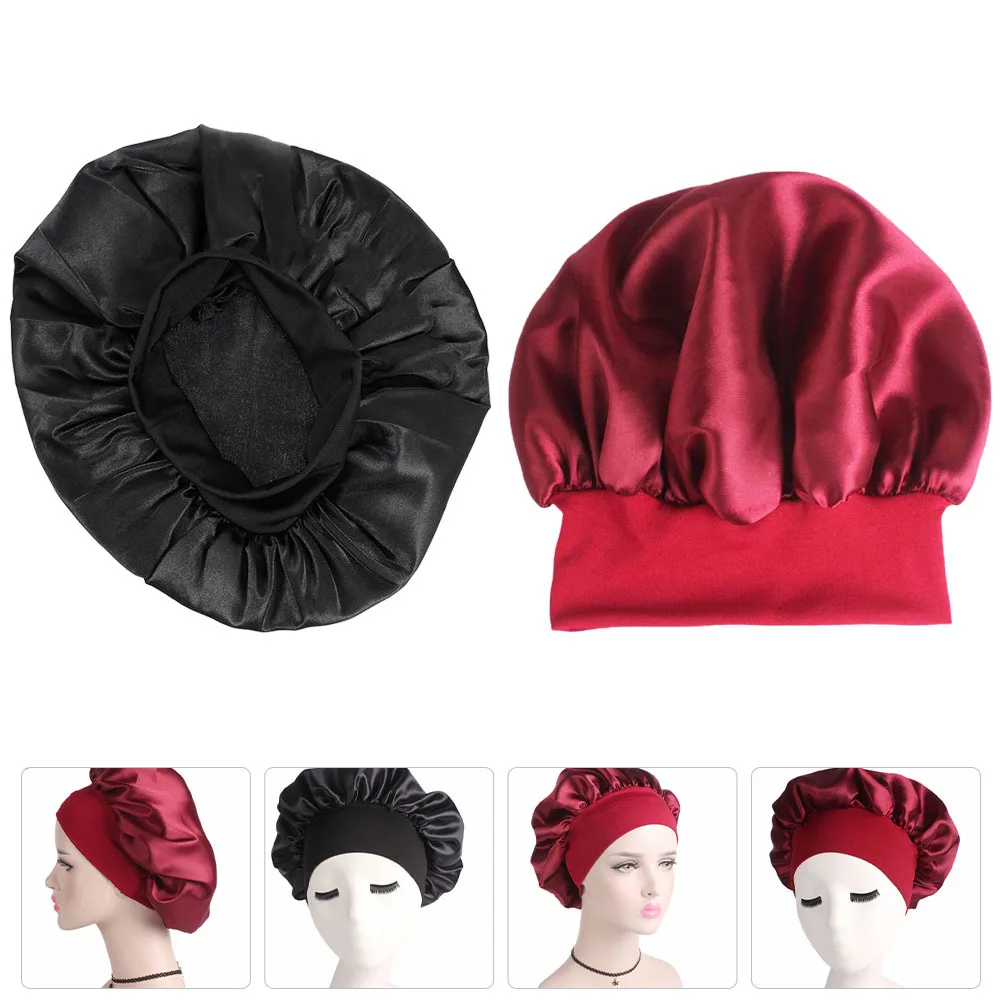 2Pcs Comfortable Women Sleep Caps Anti-Slip Hair Care Bonnets for Night Rest Chemo Headwear Polyester Household Hat
2Pcs Comfortable Women Sleep Caps Anti-Slip Hair Care Bonnets for Night Rest Chemo Headwear Polyester Household Hat