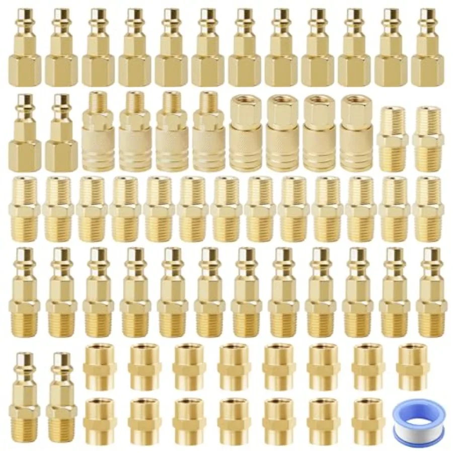 Air Coupler and Plug Kit67Pcs 1/4" NPT Air Tool Fittings Set Quick Connect Air Hose Fittings Air Compressor Accessories
Air Coupler and Plug Kit67Pcs 1/4" NPT Air Tool Fittings Set Quick Connect Air Hose Fittings Air Compressor Accessories