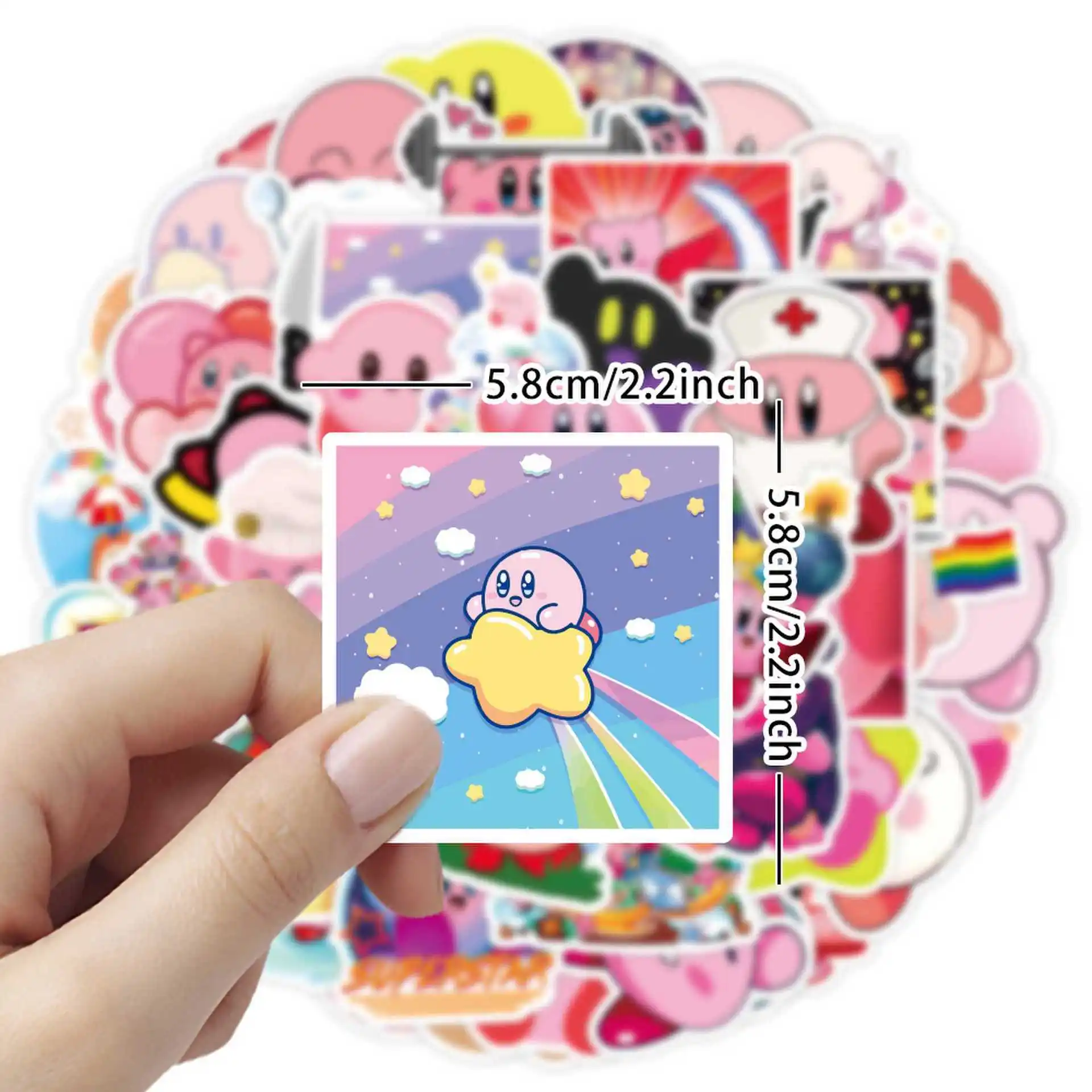 100pcs Cute Kirby Anime Sticker Guitar Skateboard DIY Waterproof Phone Case Kawaii Laptop Sticker Kawai Stickers Pack
100pcs Cute Kirby Anime Sticker Guitar Skateboard DIY Waterproof Phone Case Kawaii Laptop Sticker Kawai Stickers Pack