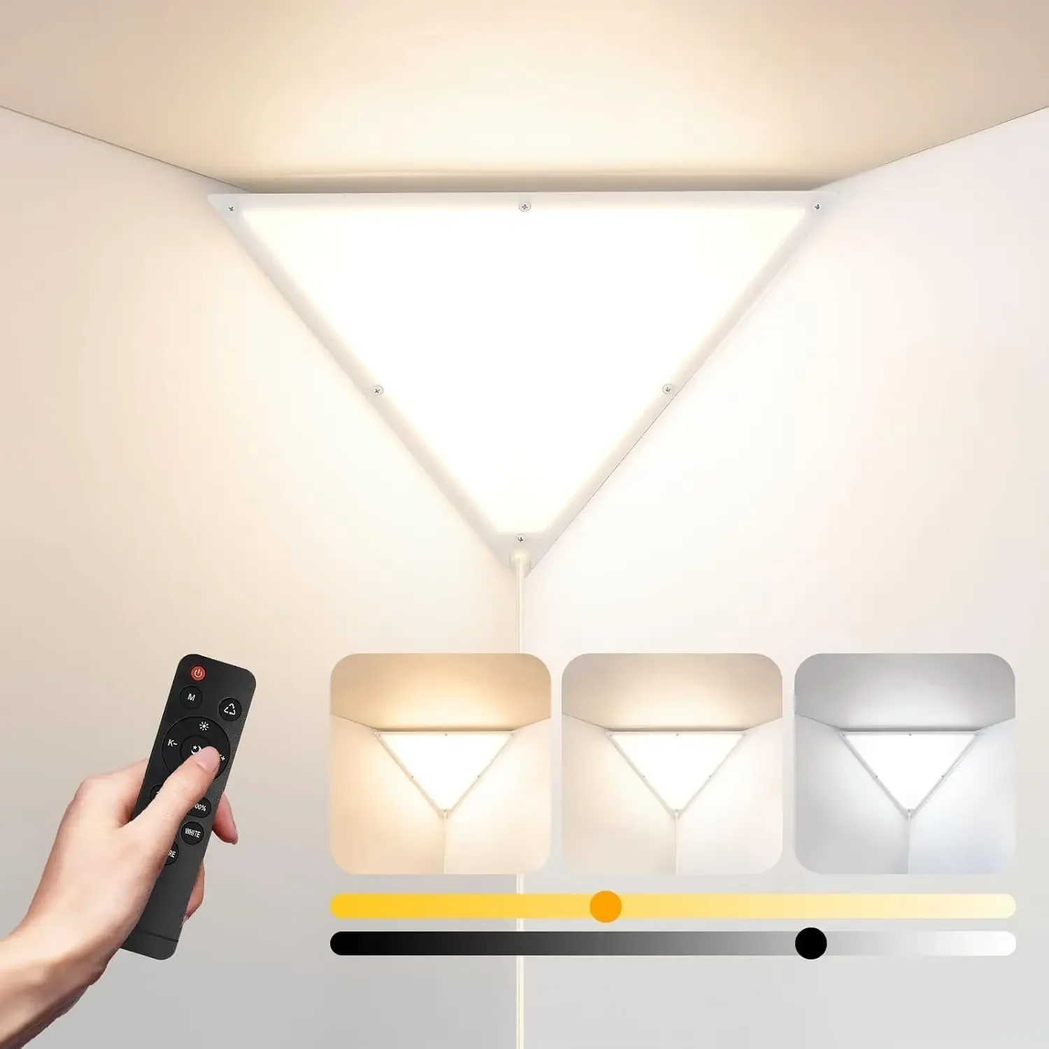 Upgraded Corner Light with Remote Control, Dimmable Corner Lights for Living Room, Corners Lamp with 10 FT Cord, 22W 2200LM Plug
Upgraded Corner Light with Remote Control, Dimmable Corner Lights for Living Room, Corners Lamp with 10 FT Cord, 22W 2200LM Plug