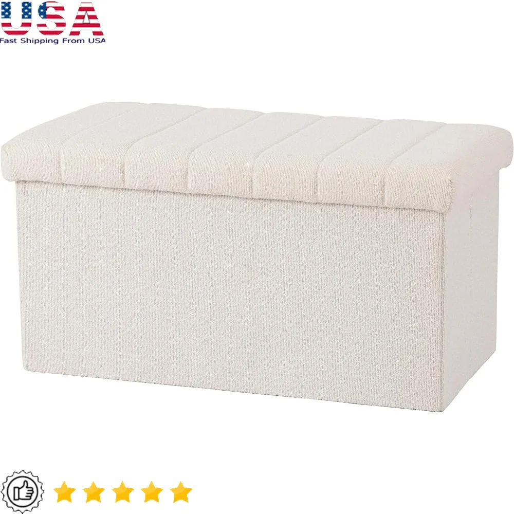 Cushioned Fabric Ottoman Storage Chest Footrest Padded Seat Stylish Living Room Bedroom Entryway Organizer Upholstered Bench
Cushioned Fabric Ottoman Storage Chest Footrest Padded Seat Stylish Living Room Bedroom Entryway Organizer Upholstered Bench