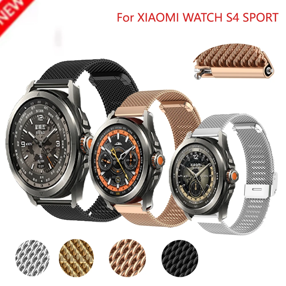 Milanese Stainless Stee For Xiaomi Watch S4 /S3/ S1 Sport SmartWatch Band Bracelet Redmi Watch 5 Active Replacement Strap
Milanese Stainless Stee For Xiaomi Watch S4 /S3/ S1 Sport SmartWatch Band Bracelet Redmi Watch 5 Active Replacement Strap