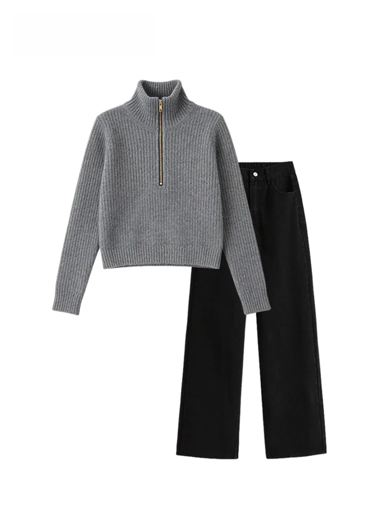 CaraCLUB plus Size Lazy Sle Women's Denim Set Long Sve Knitwear Straight Leg Pants Autumn Winter New Arrival
CaraCLUB plus Size Lazy Sle Women's Denim Set Long Sve Knitwear Straight Leg Pants Autumn Winter New Arrival