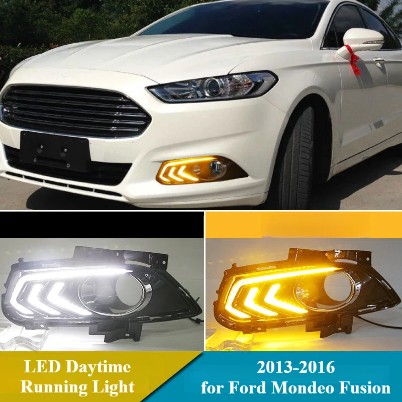 2 Pcs for Ford Mondeo Fusion 2013 2014 2015 2016 Car DRL 12V LED Daytime Running Light with Yellow Turn Signal Fog Lamp
2 Pcs for Ford Mondeo Fusion 2013 2014 2015 2016 Car DRL 12V LED Daytime Running Light with Yellow Turn Signal Fog Lamp