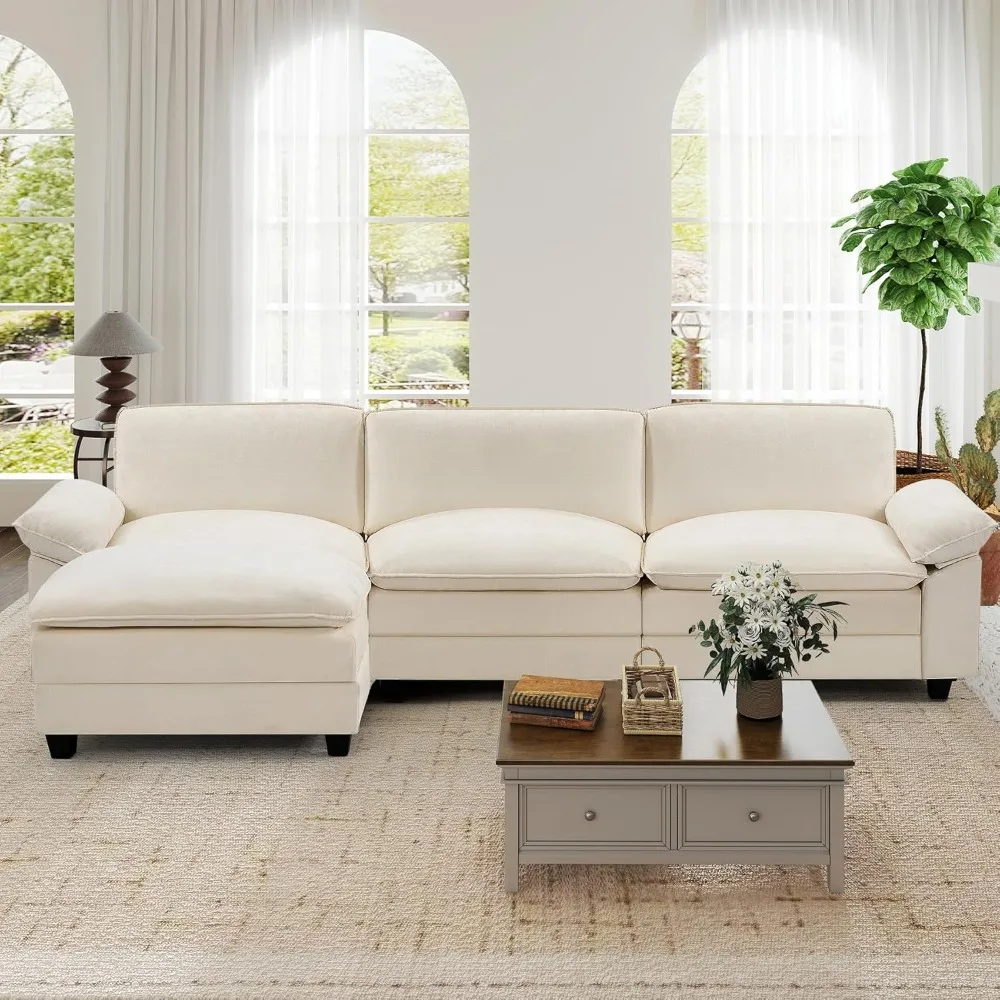 118" Modular Sectional Sofa,Comfy Cloud Couch Sectional Sofa,3 Seat Chenille Sleeper Deep Seat Sofas, Customized
118" Modular Sectional Sofa,Comfy Cloud Couch Sectional Sofa,3 Seat Chenille Sleeper Deep Seat Sofas, Customized