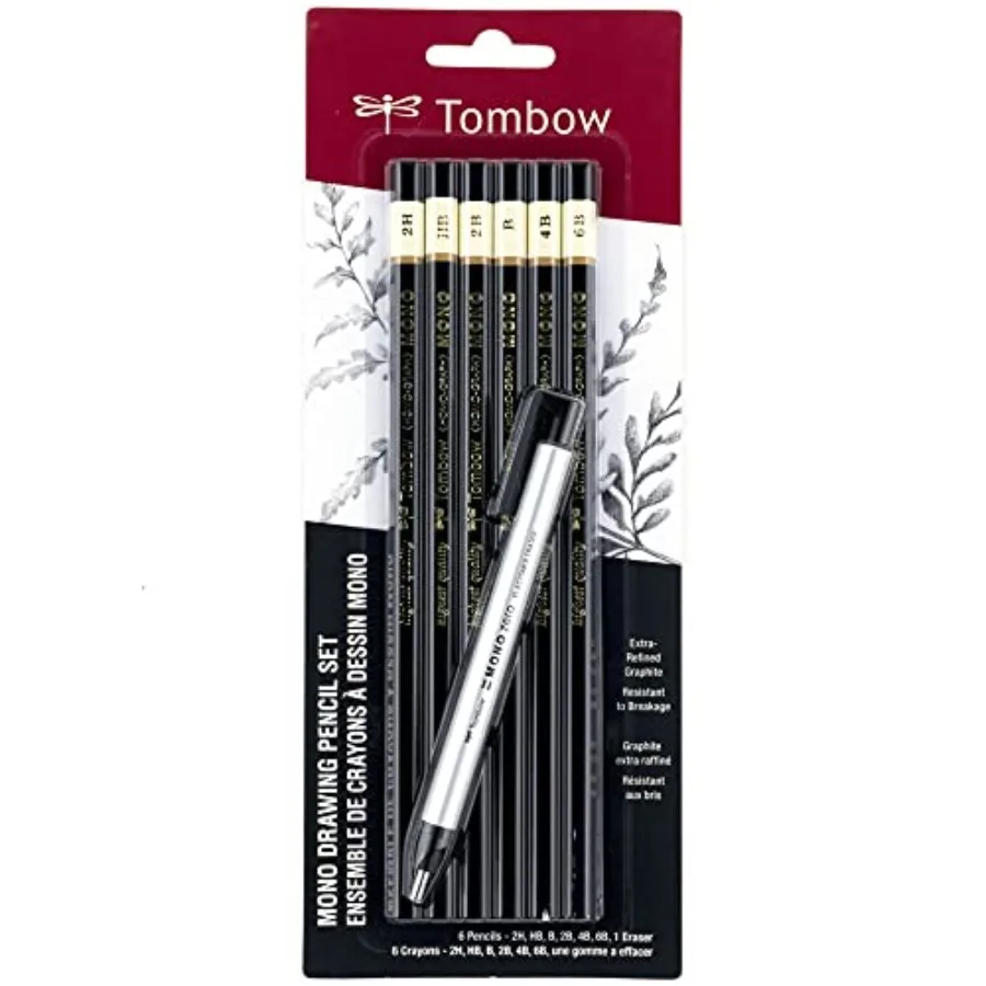 61002 Mono Drawing Pencil, Combo Pack with Zero Eraser, Graphite 6-Pack, Black, 0.5mm
61002 Mono Drawing Pencil, Combo Pack with Zero Eraser, Graphite 6-Pack, Black, 0.5mm