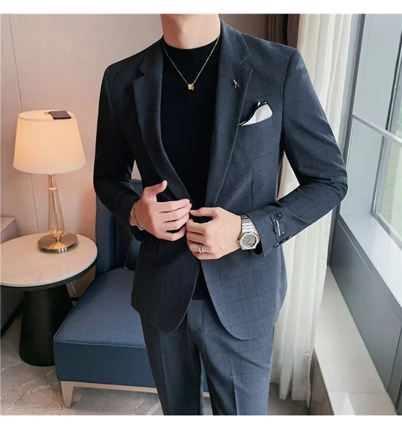 High Quality (Blazer + Trousers) Men's British Style Fashion High-end Simple and Elegant Business Casual Wedding Suit Two-piece
High Quality (Blazer + Trousers) Men's British Style Fashion High-end Simple and Elegant Business Casual Wedding Suit Two-piece