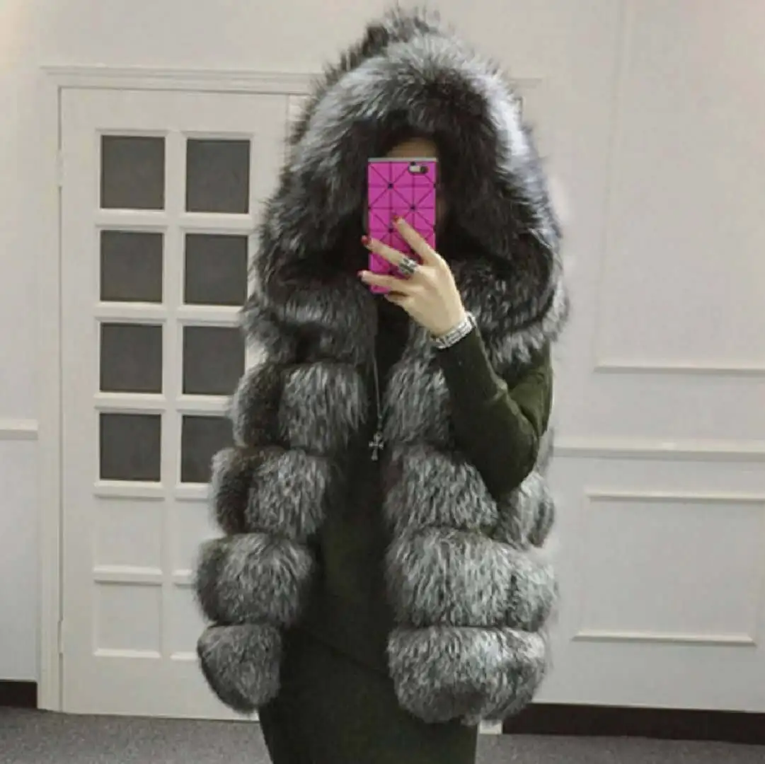 Faux Fox Fur Vest Coats Women Loose Mid Length Fur Jackets Hooded Sleeveless Thick Warm Fur Casual Slim Fit 2025 Autumn Winter
Faux Fox Fur Vest Coats Women Loose Mid Length Fur Jackets Hooded Sleeveless Thick Warm Fur Casual Slim Fit 2025 Autumn Winter