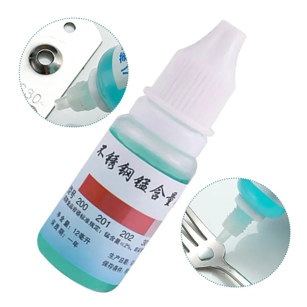 304 Stainless Steel Detection Liquid Identification Liquid Manganese Content Test 12ml Fluid Potion Reagent Analytical Drugs
304 Stainless Steel Detection Liquid Identification Liquid Manganese Content Test 12ml Fluid Potion Reagent Analytical Drugs
