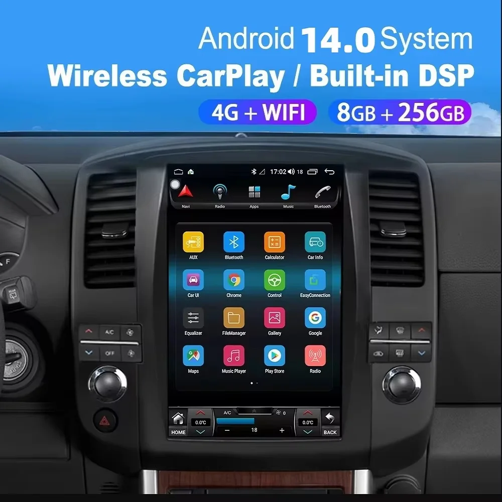 12.1" For Nissan Pathfinder R51 2008 - 2012 Android 13 Stereo GPS Navigation Multimedia Video Player Wireless Carplay Head Unit
12.1" For Nissan Pathfinder R51 2008 - 2012 Android 13 Stereo GPS Navigation Multimedia Video Player Wireless Carplay Head Unit