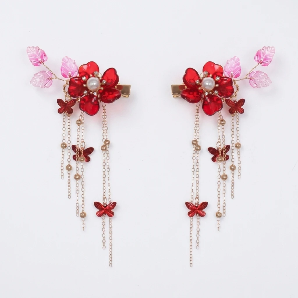 Butterfly Crystal Tassel Hair Clip Symmetrical Double Buns 2 Pairs Alloy Elegant Design for Festival and Daily Use
Butterfly Crystal Tassel Hair Clip Symmetrical Double Buns 2 Pairs Alloy Elegant Design for Festival and Daily Use