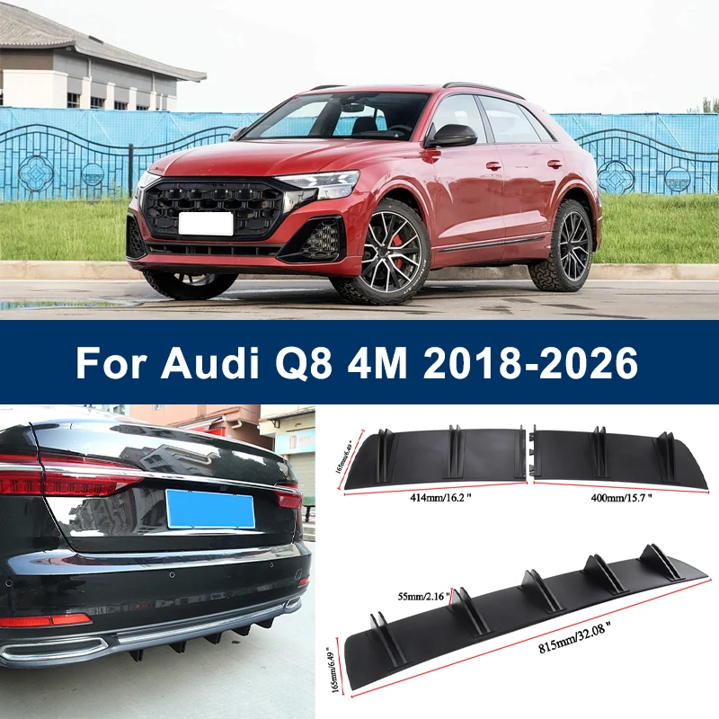 2-Segment Shark Fin Rear Diffuser For Audi Q8 4M 2018-2026 2019 2020 2021 Rear Bumper Lip Splitter Chassis Spoiler Tuning Parts
2-Segment Shark Fin Rear Diffuser For Audi Q8 4M 2018-2026 2019 2020 2021 Rear Bumper Lip Splitter Chassis Spoiler Tuning Parts