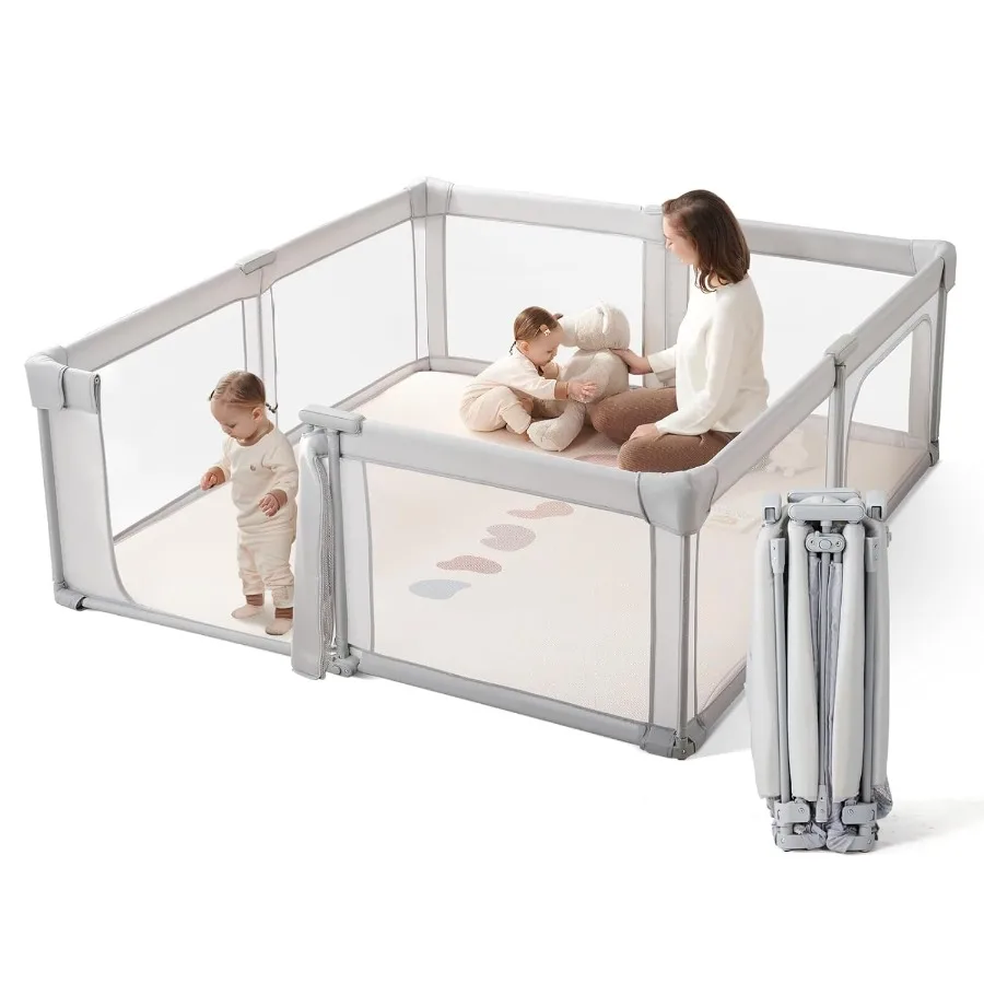 Baby Playpen Portable Pre-Assembled Play Pen 71x79 Large Foldable Playpen for Babies and Toddlers Sturdy and Safe Toddler Play
Baby Playpen Portable Pre-Assembled Play Pen 71x79 Large Foldable Playpen for Babies and Toddlers Sturdy and Safe Toddler Play