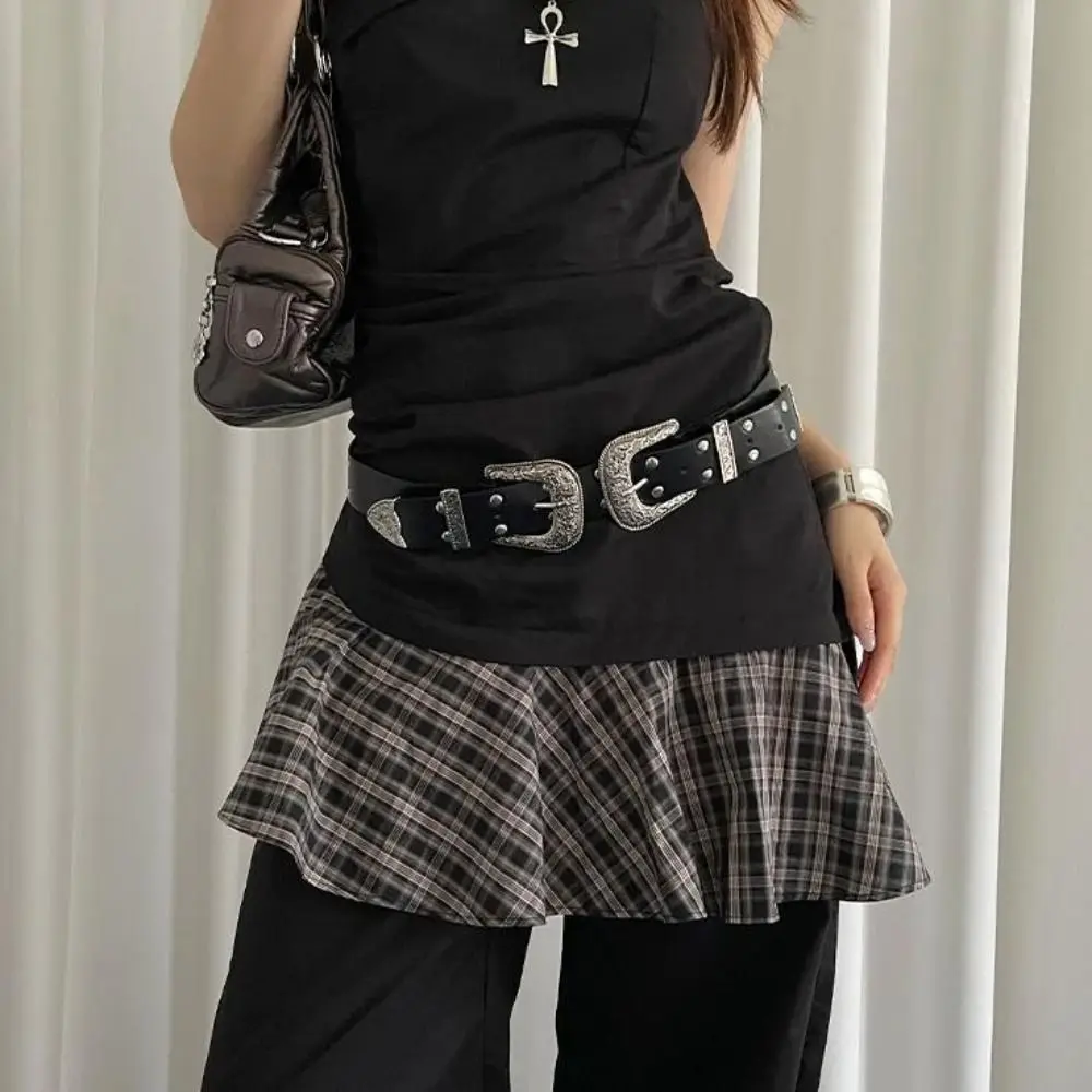 Niche Vintage Women's Rivet Belt Black Y2k Leather Waist Belt Double-Headed Punk Dress Jeans Belt Spicy Girls
Niche Vintage Women's Rivet Belt Black Y2k Leather Waist Belt Double-Headed Punk Dress Jeans Belt Spicy Girls