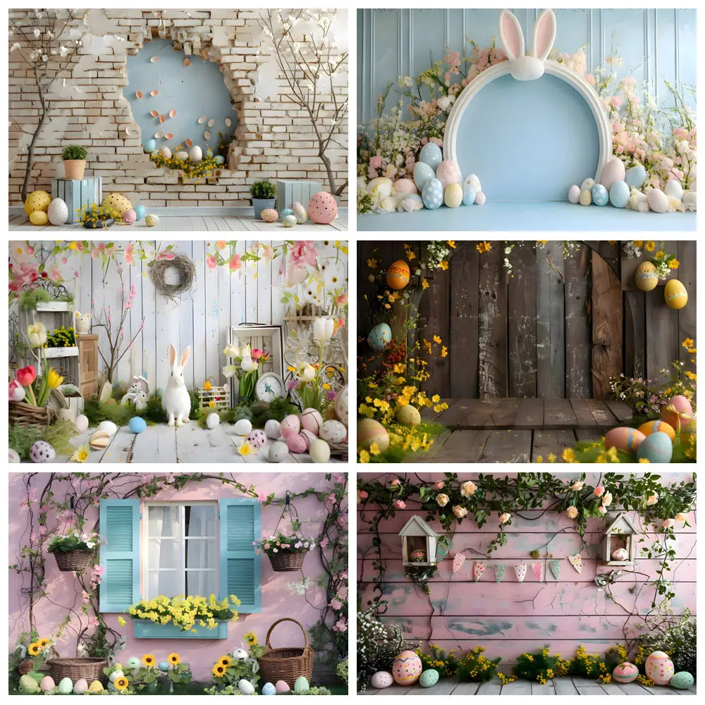 Spring Easter Photography Backdrops Rustic Wood Wall Floor Flower Eggs Rabbit Baby Shower Kids Birthday Party Photo Background
Spring Easter Photography Backdrops Rustic Wood Wall Floor Flower Eggs Rabbit Baby Shower Kids Birthday Party Photo Background