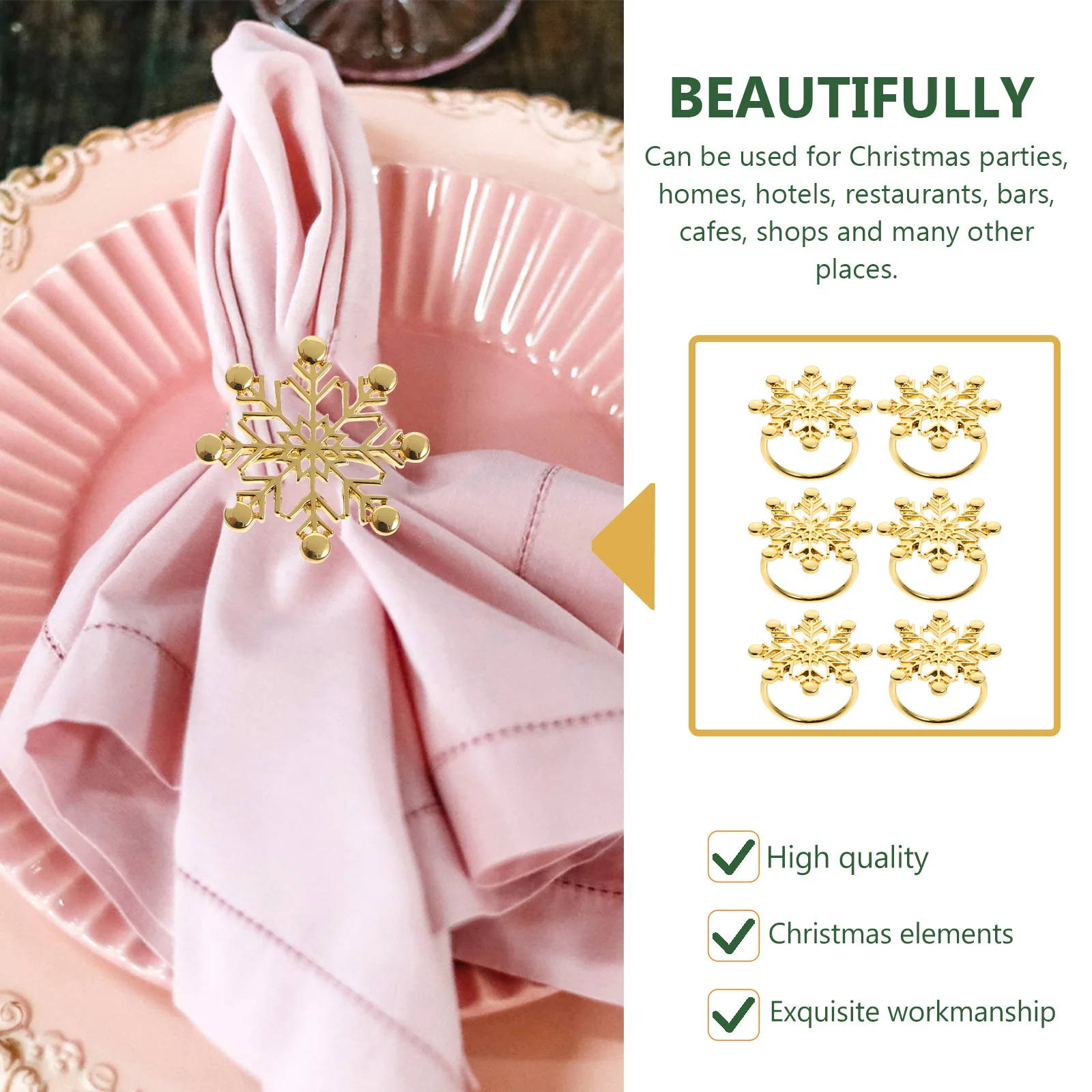 6Pcs Napkin Rings Festive Snowflake Pattern Xmas Home Decor for Christmas Party Table Decoration Supplies Napkin Ring Xmas
6Pcs Napkin Rings Festive Snowflake Pattern Xmas Home Decor for Christmas Party Table Decoration Supplies Napkin Ring Xmas