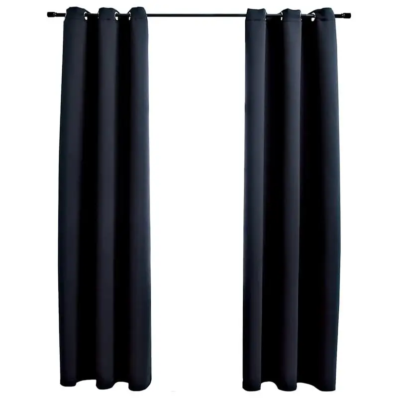 Blackout Curtains with Rings 2 pcs Black 37"x63" Fabric
Blackout Curtains with Rings 2 pcs Black 37"x63" Fabric