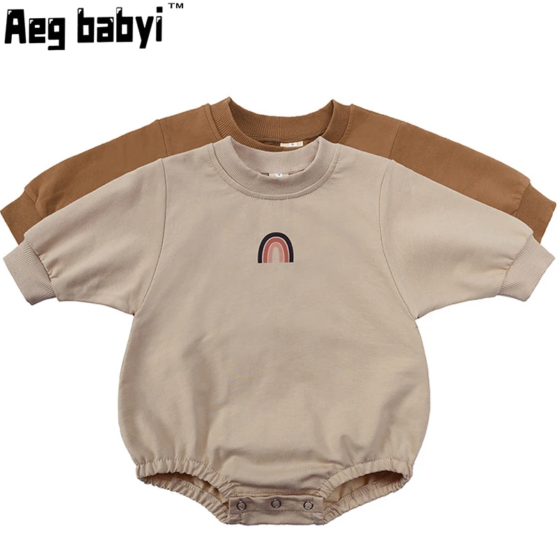 Baby Sweatshirt Rompers Boy Spring Long Sleeve Loose Cotton Rainbow Embroidery Infant Bodysuit Girls Jumpsuits Hoodies Tops
Baby Sweatshirt Rompers Boy Spring Long Sleeve Loose Cotton Rainbow Embroidery Infant Bodysuit Girls Jumpsuits Hoodies Tops