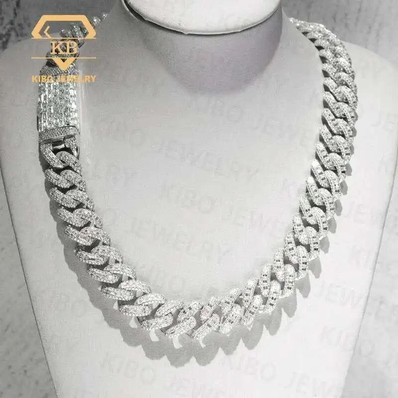 Hot Selling 12mm 15mm 20mm Moissanite Cuban Link Chain Hip Hop Iced Out 925 Sterling Silver Cuban Link Moissanite Chain For Men
Hot Selling 12mm 15mm 20mm Moissanite Cuban Link Chain Hip Hop Iced Out 925 Sterling Silver Cuban Link Moissanite Chain For Men