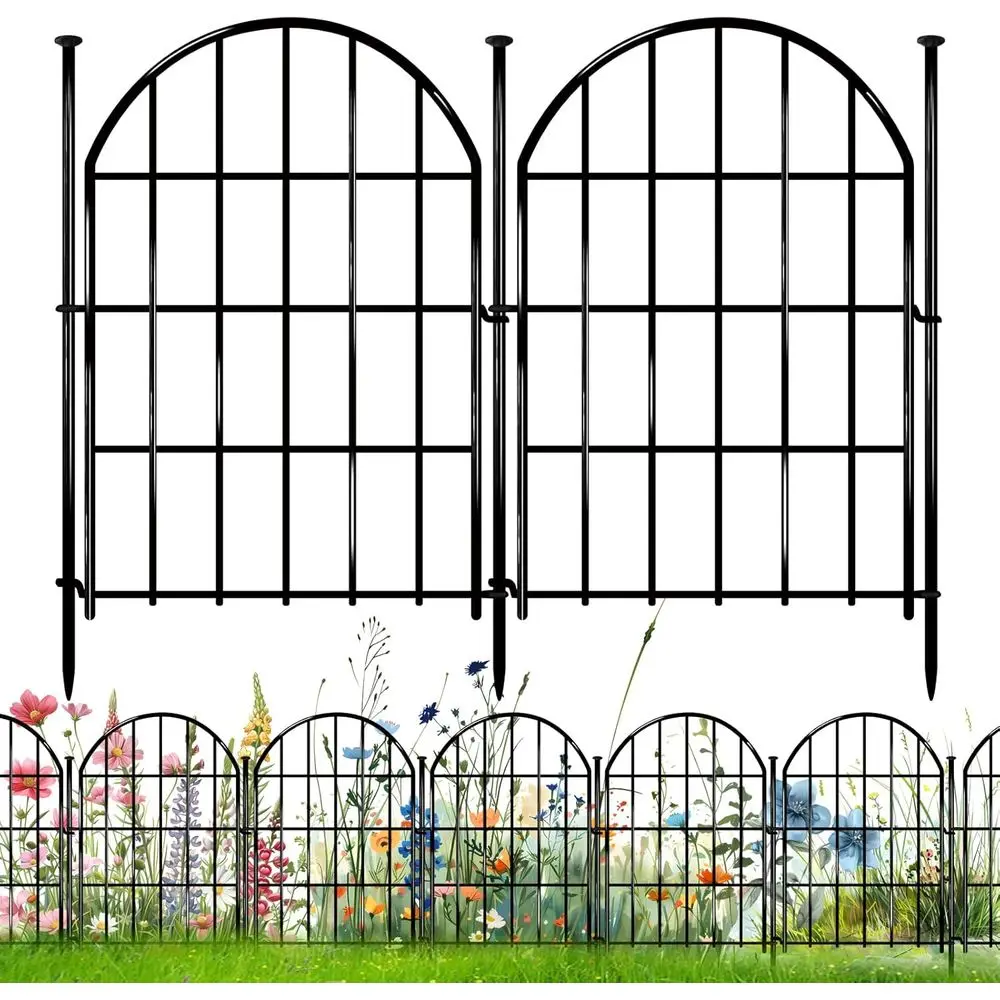 17in x 34.6in Arched Garden Fence Border, Rust-Resistant Metal Barrier with Ground Stake for Pets and Wildlife, Outdoor Patio De
17in x 34.6in Arched Garden Fence Border, Rust-Resistant Metal Barrier with Ground Stake for Pets and Wildlife, Outdoor Patio De