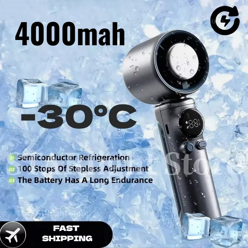 2026 Handheld Highspeed Electric Fan 100 Wind Power Infinitely Adjustable Speed Convenient Turbo Fan 4000mah Chilling Function
2026 Handheld Highspeed Electric Fan 100 Wind Power Infinitely Adjustable Speed Convenient Turbo Fan 4000mah Chilling Function