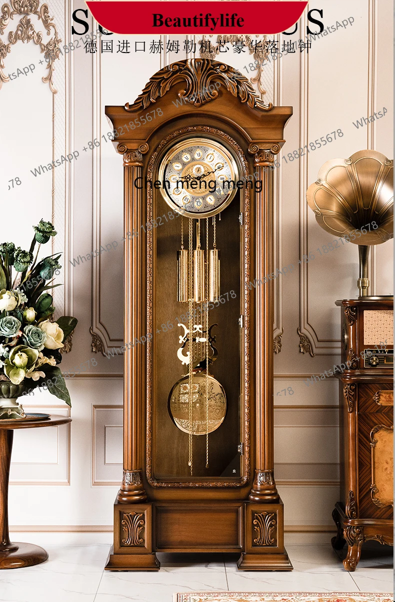 d178 Floor clock Living room Household American light luxury seat Vertical seat clock European old-fashioned pendulum clock
d178 Floor clock Living room Household American light luxury seat Vertical seat clock European old-fashioned pendulum clock