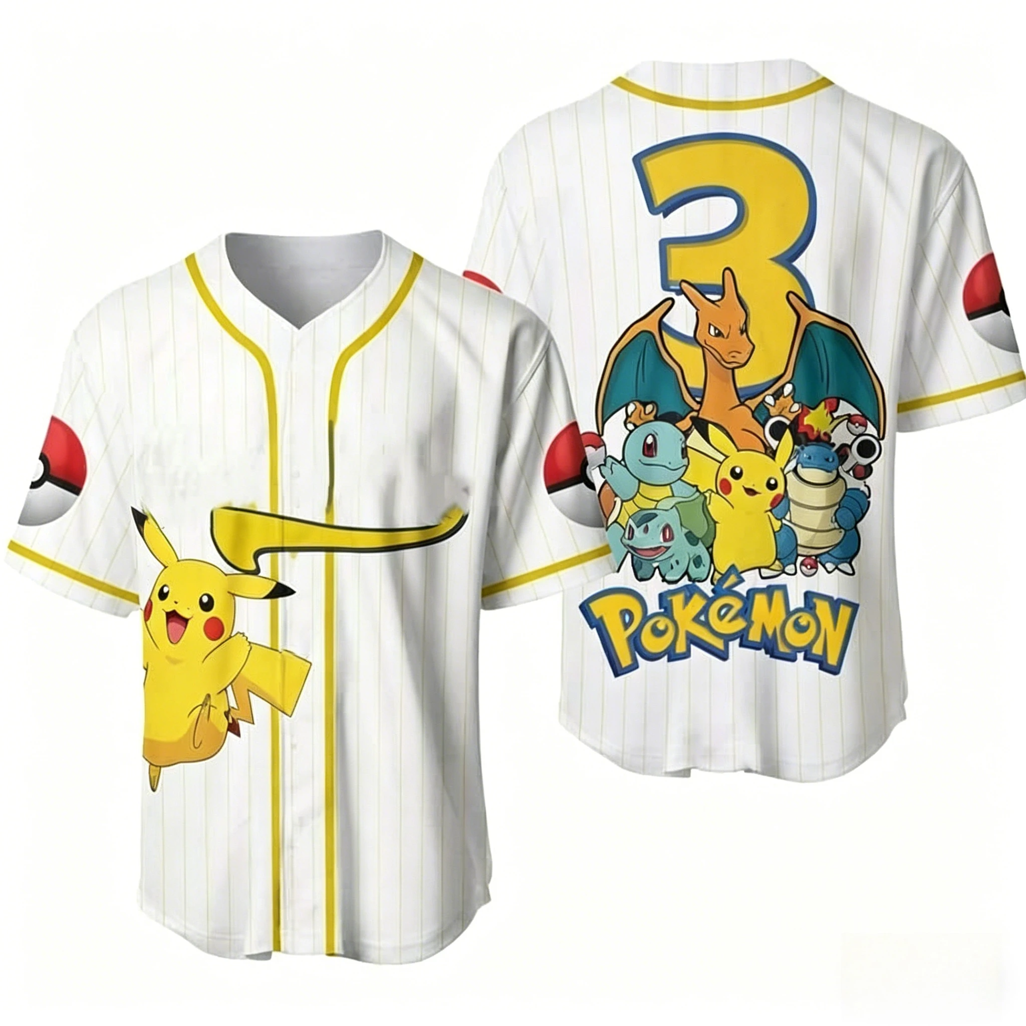 2026 Summer Pikachu Retro Cosplay T-shirt Men's Oversized 3D Printed Short-sleeved Family Unisex Children's Sports Shirt
2026 Summer Pikachu Retro Cosplay T-shirt Men's Oversized 3D Printed Short-sleeved Family Unisex Children's Sports Shirt
