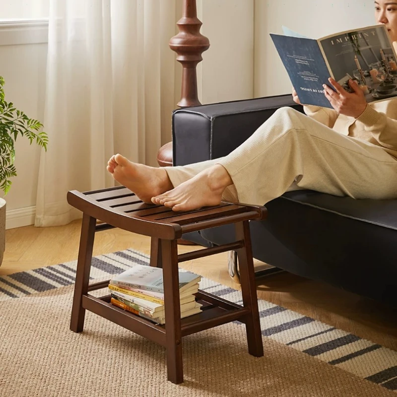 Solid Wood Shoe Stool for Home Bathroom Shower Seat with Non Slip Low Ottoman for Living Room Saddle Shape Footrest for Entryway
Solid Wood Shoe Stool for Home Bathroom Shower Seat with Non Slip Low Ottoman for Living Room Saddle Shape Footrest for Entryway