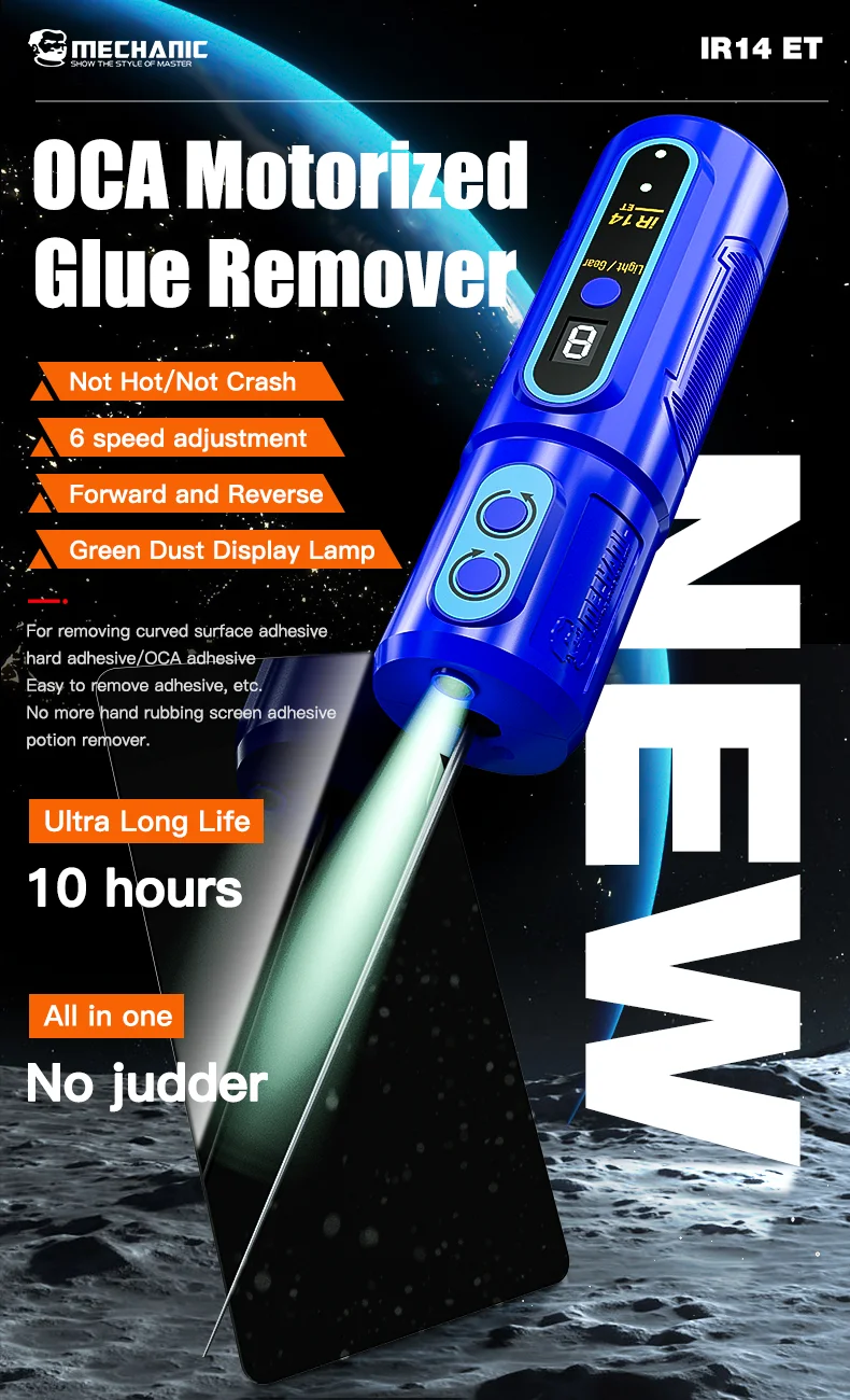 MECHANIC IR14 ET Phone LCD Glue Remover Cell Phone LCD Screen OCA Glue Adhesive Clean Machine With Dust Lamp Phone Repair Tool
MECHANIC IR14 ET Phone LCD Glue Remover Cell Phone LCD Screen OCA Glue Adhesive Clean Machine With Dust Lamp Phone Repair Tool