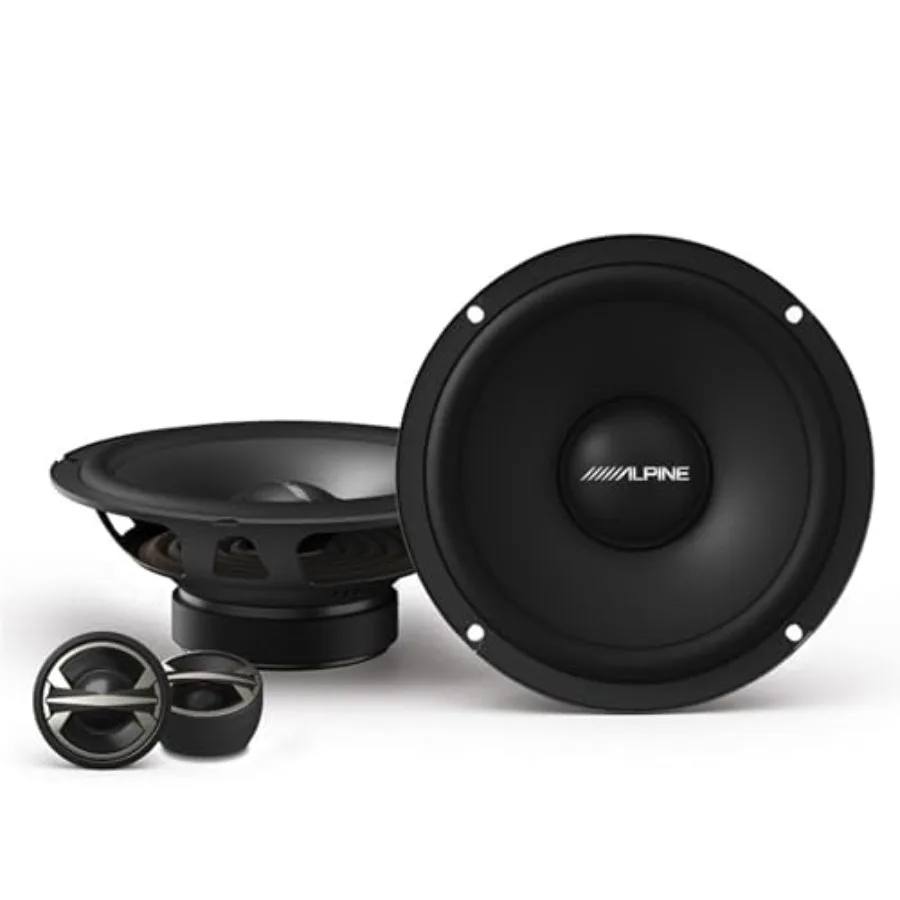EL-E65C-G 6.5 Component 2-Way Speaker Set Pair for car audio polypropylene cone black high sensitivity and wide frequency respo
EL-E65C-G 6.5 Component 2-Way Speaker Set Pair for car audio polypropylene cone black high sensitivity and wide frequency respo