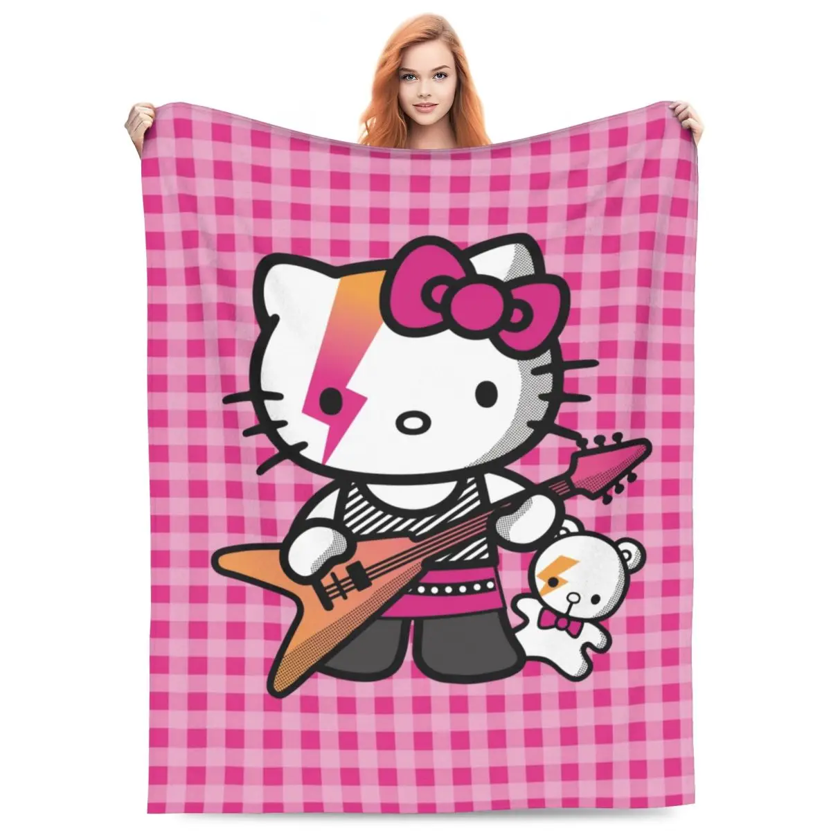 Теплые мягкие одеяла, покрывало для кемпинга Hello Kitty в стиле рок-звезд, Фланелевое покрывало для домашнего декора, новинка, покрывало для дивана и кровати
Теплые мягкие одеяла, покрывало для кемпинга Hello Kitty в стиле рок-звезд, Фланелевое покрывало для домашнего декора, новинка, покрывало для дивана и кровати