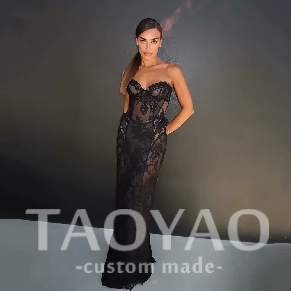 Sexy Off Shoulder Black Evening Dresses Lace Sweetheart Mermaid Floor Length Pleat Prom Gowns Formal Party Dress Customized
Sexy Off Shoulder Black Evening Dresses Lace Sweetheart Mermaid Floor Length Pleat Prom Gowns Formal Party Dress Customized