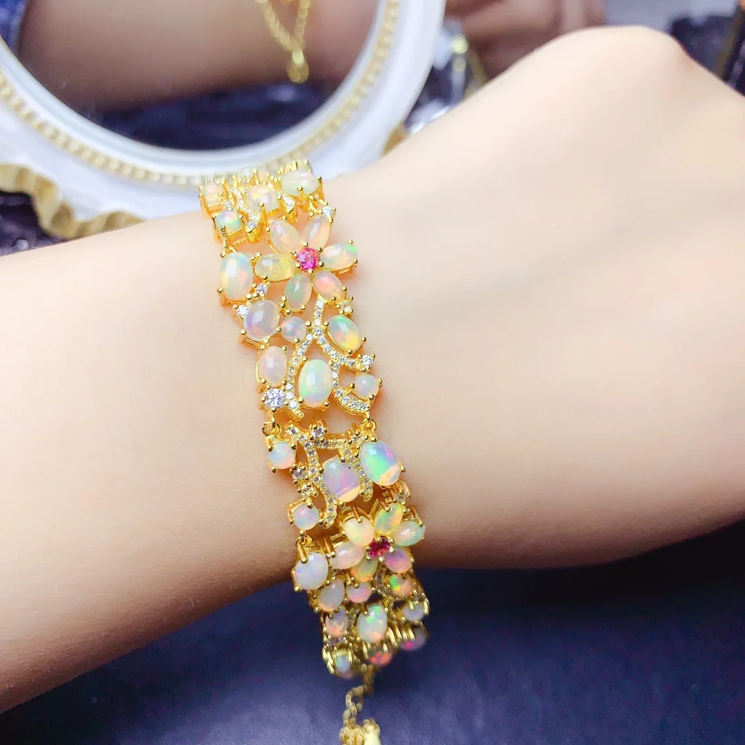 Natural White Opal Bracelet, S925 Silver Gold Plated Setting 3x4mm Main Stones, Vibrant Opal Jewelry Gift for Women
Natural White Opal Bracelet, S925 Silver Gold Plated Setting 3x4mm Main Stones, Vibrant Opal Jewelry Gift for Women