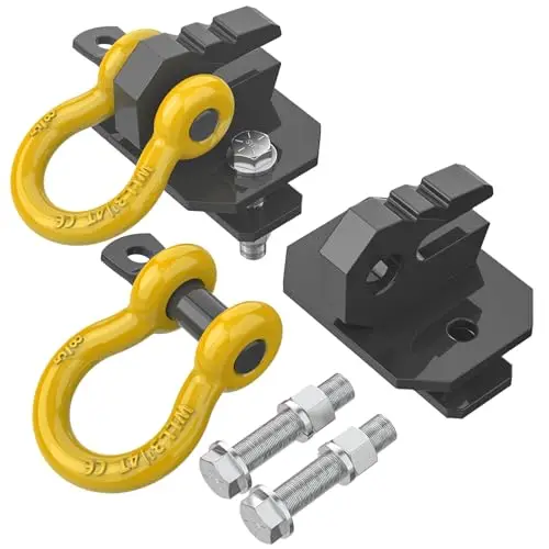 Heavy-Duty 3/8 Inch Bolt-On Tractor Bucket Tow Hook Kit With 5/8 Inch D-Ring Shackles, Backer Plate, Carbon Steel, 10,000 Lbs
Heavy-Duty 3/8 Inch Bolt-On Tractor Bucket Tow Hook Kit With 5/8 Inch D-Ring Shackles, Backer Plate, Carbon Steel, 10,000 Lbs