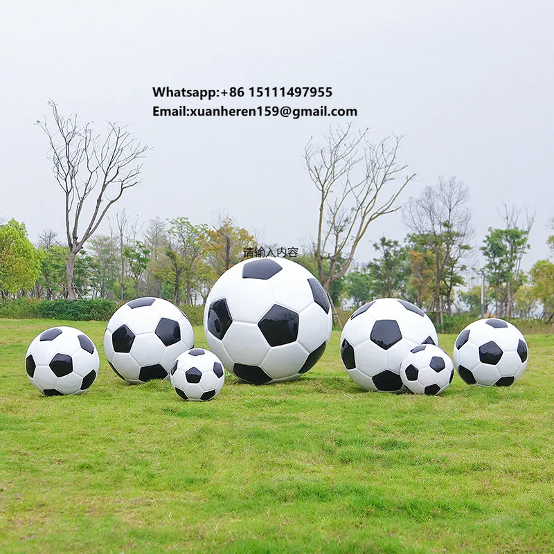 Fiberglass Iconic Sculpture Sport Soccer Ball Ornament Custom-made Large Size Realistic Football Soccer Sculptures
Fiberglass Iconic Sculpture Sport Soccer Ball Ornament Custom-made Large Size Realistic Football Soccer Sculptures