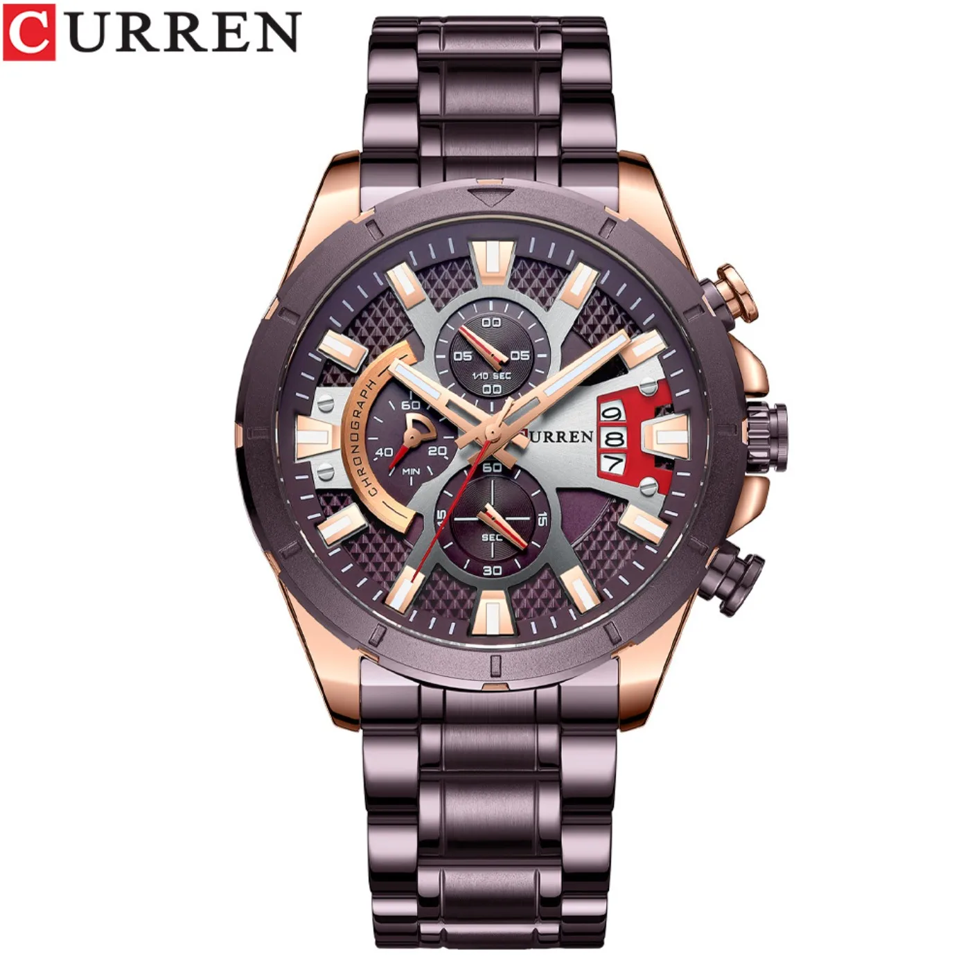 CURREN Watches Mens Top Brand Luxury Casual Steel Quartz Business Clock Male Sport Waterproof Date Chronograph Reloj Hombre
CURREN Watches Mens Top Brand Luxury Casual Steel Quartz Business Clock Male Sport Waterproof Date Chronograph Reloj Hombre