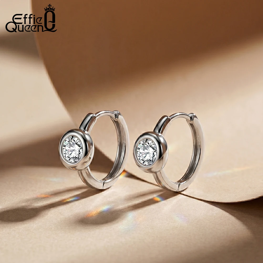 Effie Queen 925 Sterling Silver 0.5CT Moissanite Hoop Earrings D Color VVS1 Women's Diamond Earring Daily Wear Jewelry SMOE23
Effie Queen 925 Sterling Silver 0.5CT Moissanite Hoop Earrings D Color VVS1 Women's Diamond Earring Daily Wear Jewelry SMOE23