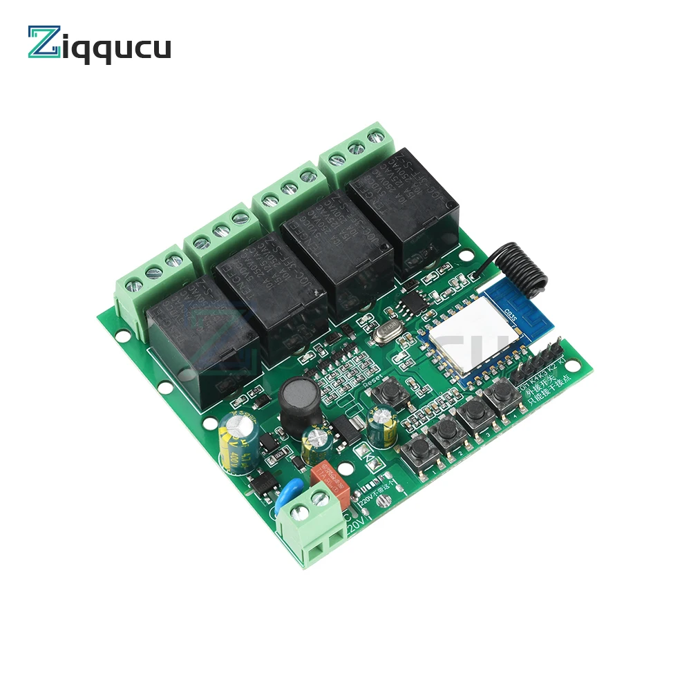 AC 220V Three-Mode Smart 4-Way WiFi Remote Control Relay Switch Module 4 Channel Switch Module Wireless Control 433MHz
AC 220V Three-Mode Smart 4-Way WiFi Remote Control Relay Switch Module 4 Channel Switch Module Wireless Control 433MHz