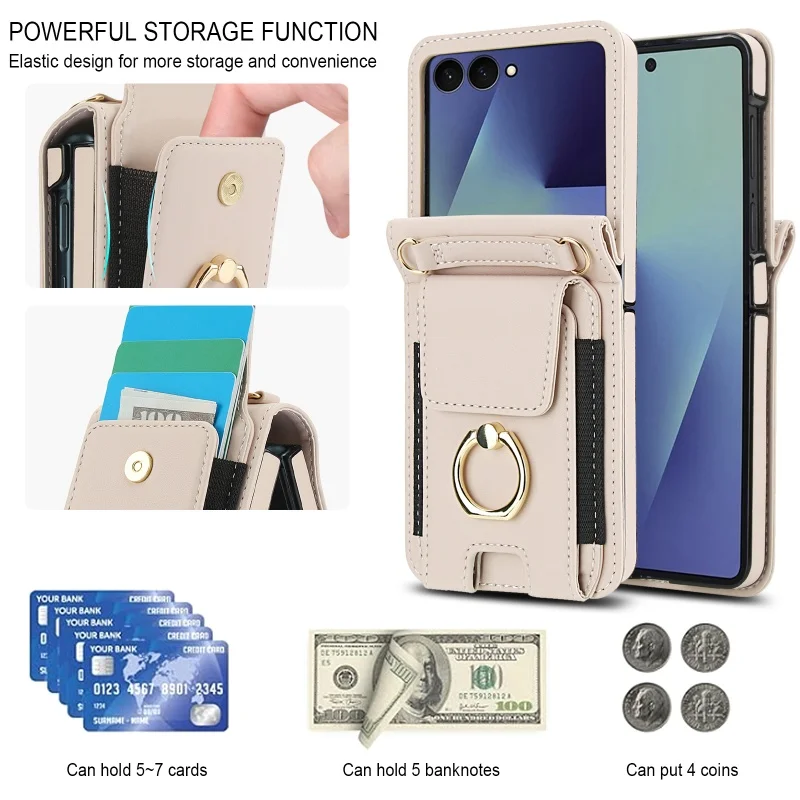 Crossbody Leather Wallet Phone Case For Samsung Galaxy Z Flip 7 6 5 4 3 Card Pocket Slots Ring Holder Kickstand Cover
Crossbody Leather Wallet Phone Case For Samsung Galaxy Z Flip 7 6 5 4 3 Card Pocket Slots Ring Holder Kickstand Cover