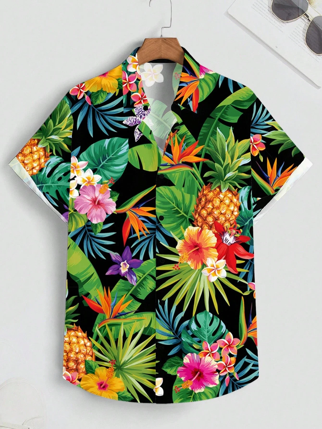 Mens Tropical Hawaiian Shirt Floral Pineapple Print Short Sleeve Button Down Casual Shirt
Mens Tropical Hawaiian Shirt Floral Pineapple Print Short Sleeve Button Down Casual Shirt