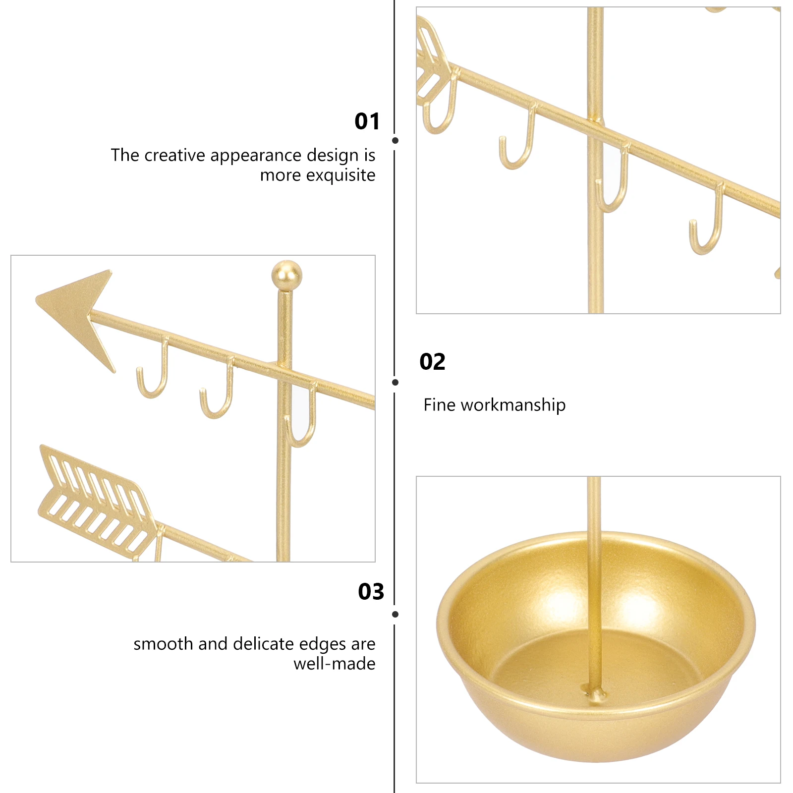 Earring Holder Jewelry St Necklace ganizer Bracelet Ring Rack Iron Material Home Decor Display Storage Solution Nordic Style 
Earring Holder Jewelry St Necklace ganizer Bracelet Ring Rack Iron Material Home Decor Display Storage Solution Nordic Style
