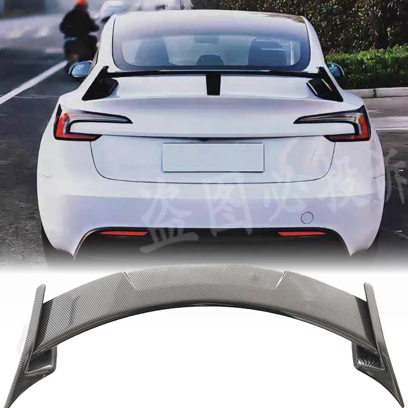 Suitable for Tesla 2023 2024 Model 3 Highland glossy black carbon fiber surface rear spoiler new aerodynamic tuning kit
Suitable for Tesla 2023 2024 Model 3 Highland glossy black carbon fiber surface rear spoiler new aerodynamic tuning kit