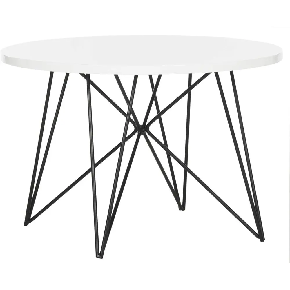 Round White Lacquer Hairpin Leg End Table for Home Decor
Round White Lacquer Hairpin Leg End Table for Home Decor