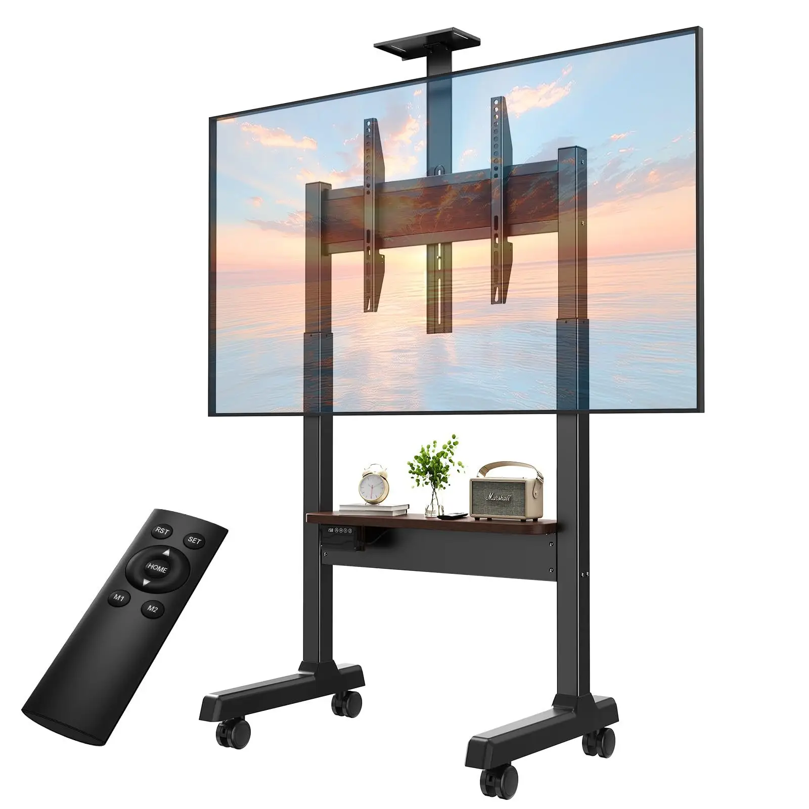 Electric TV bracket Mobile floor-to-ceiling remote control Electric lifting screen hanger 75/85 inches
Electric TV bracket Mobile floor-to-ceiling remote control Electric lifting screen hanger 75/85 inches