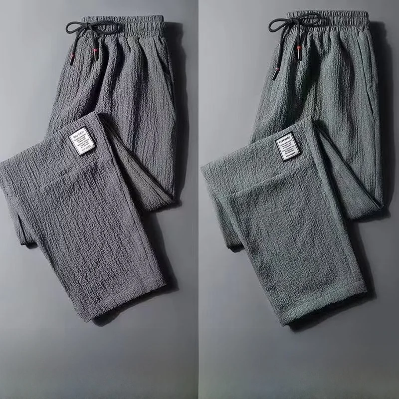 Мужские летние брюки из льняной ткани Ice Silk, тонкие, свободного кроя, прямые, длиной 9/10, больших размеров, модные
Мужские летние брюки из льняной ткани Ice Silk, тонкие, свободного кроя, прямые, длиной 9/10, больших размеров, модные