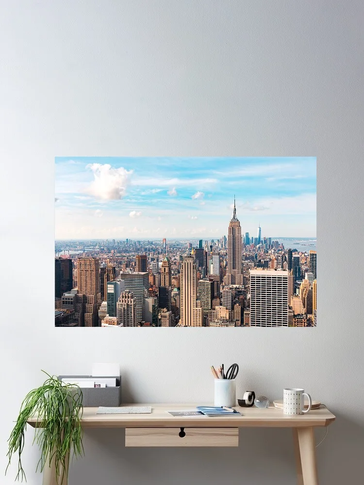 New York Cityscape , Art Print Silk Poster Home Wall Decor
New York Cityscape , Art Print Silk Poster Home Wall Decor