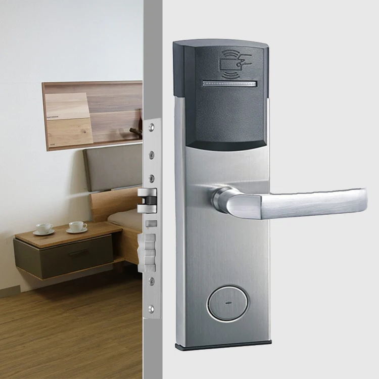 New Design Stainless Steel Silver Gold RFID Key Card Hotel Door Lock
New Design Stainless Steel Silver Gold RFID Key Card Hotel Door Lock